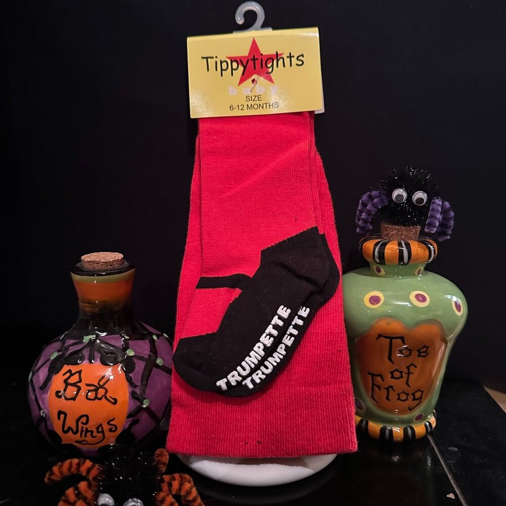 Trumpette Mary Jane Tippytights. Size 6-12 months. New With Tags. Holiday Red!